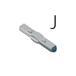 柄付ゴム印 連結式 アルファベット 明朝体　3号　単品 柄付ゴム印連結式単品　英字　明朝体　3号　J