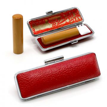 柘　実印 15.0ミリ｜印鑑 赤ケース