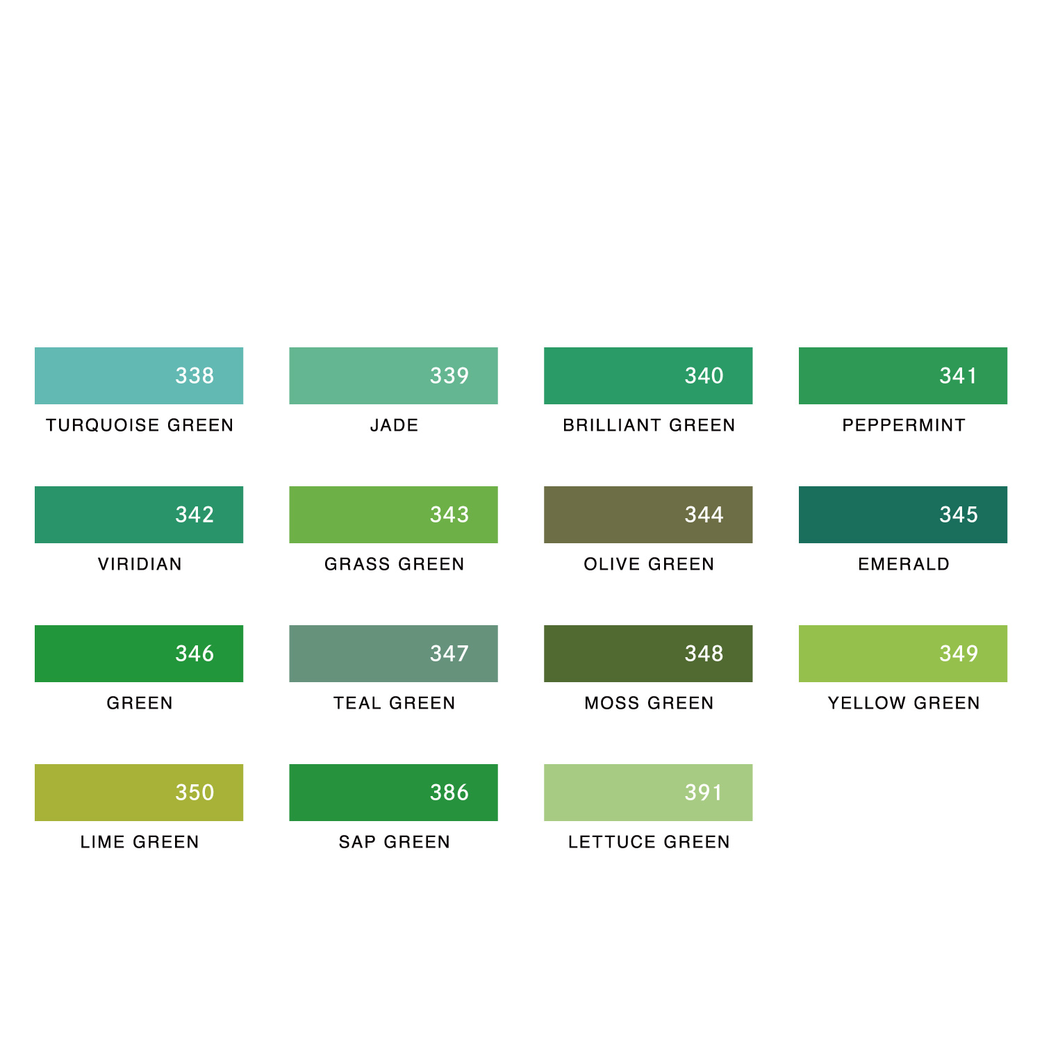 Artline 色鉛筆 LIBERIO 緑系_2