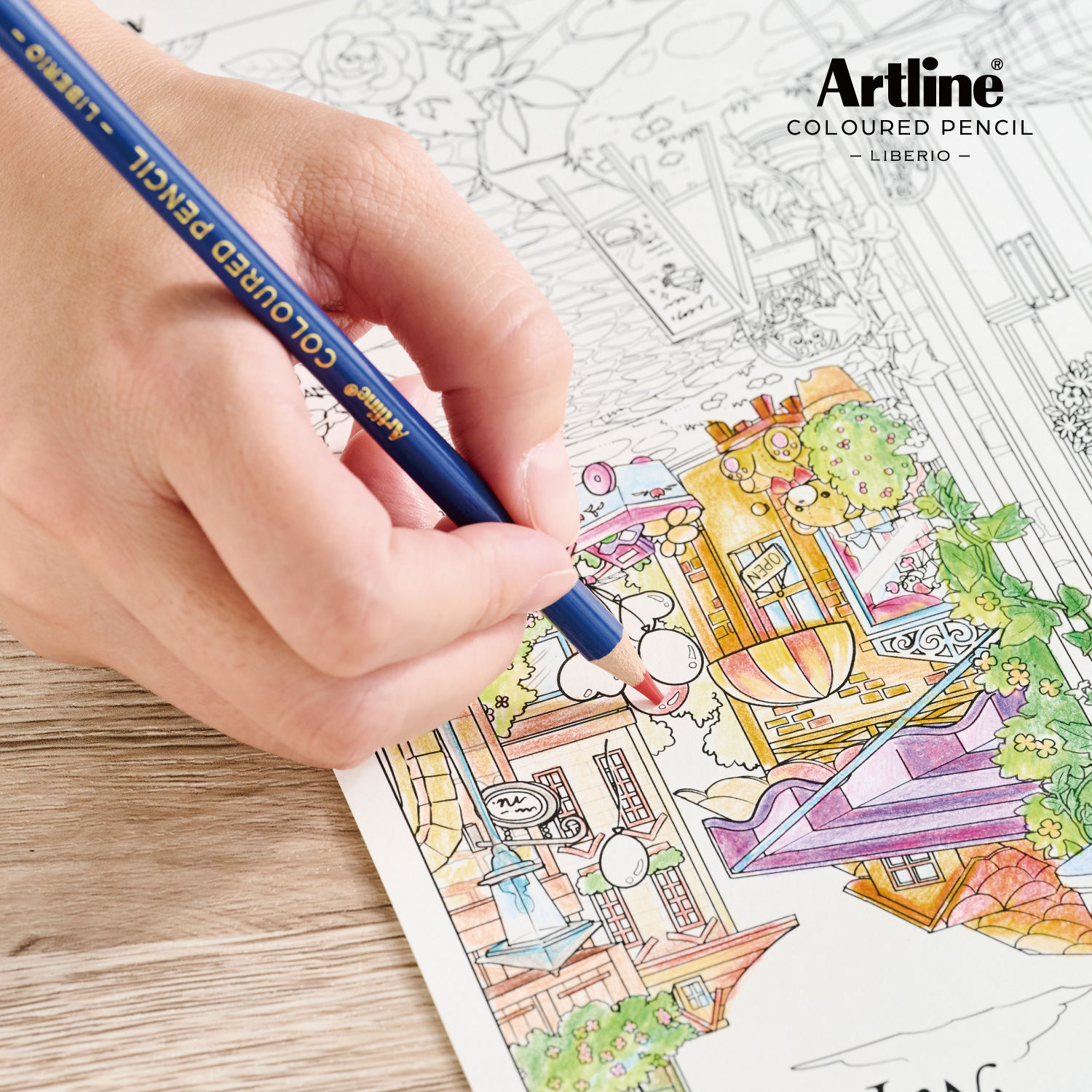 Artline 色鉛筆 LIBERIO 茶・黄土系_3