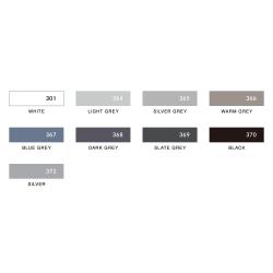 Artline 色鉛筆 LIBERIO 白・黒・灰系_2