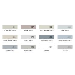 Artline 水彩色鉛筆 LIBERIO 白・灰系_2