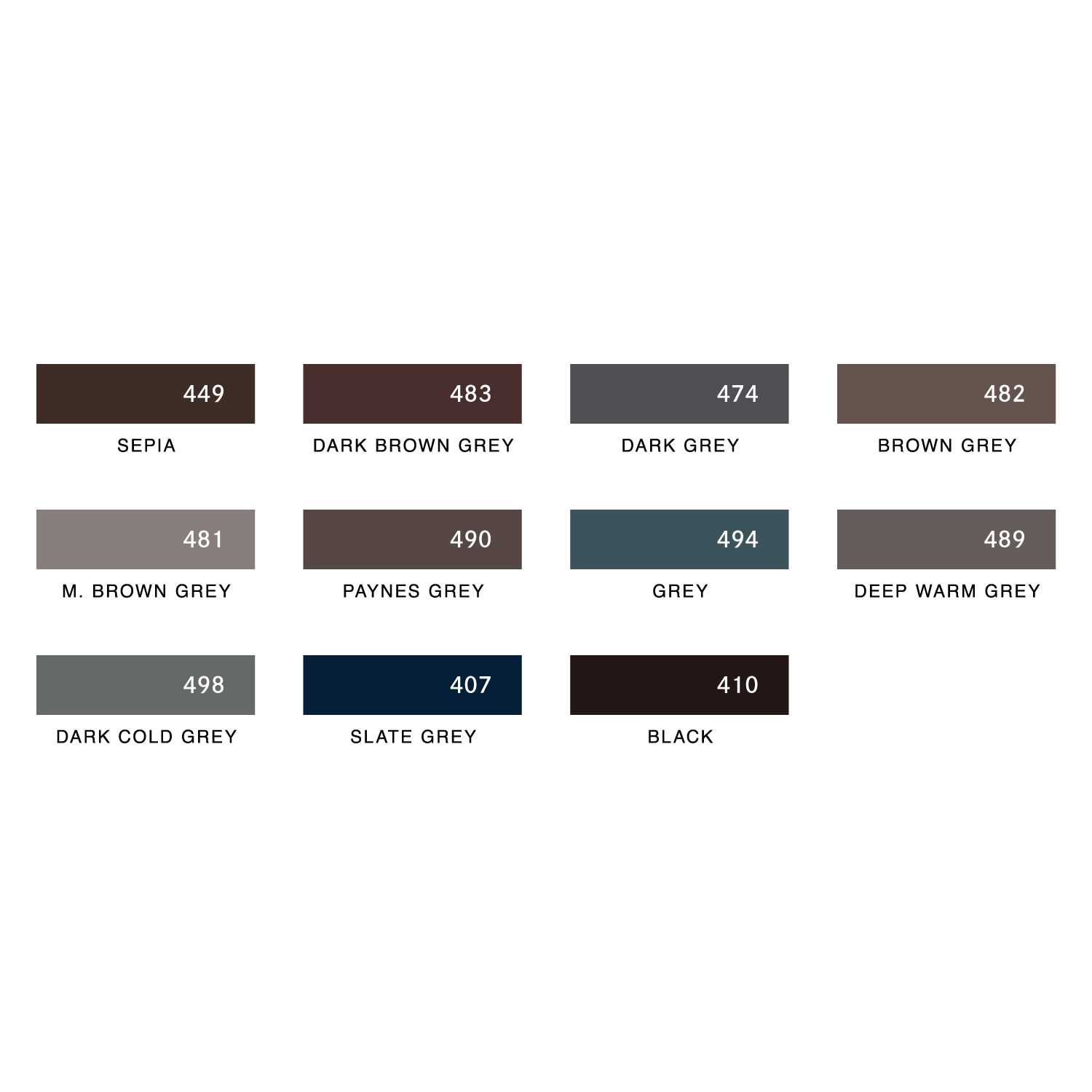 Artline 水彩色鉛筆 LIBERIO 黒・灰系_2