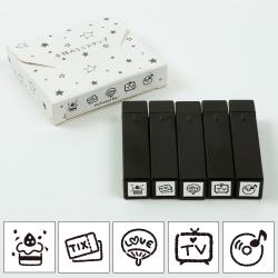 ファインカラースタンパー　手帳のミニスタンプ オフィシャルショップオリジナル印面(5個セット) 16.推し活
