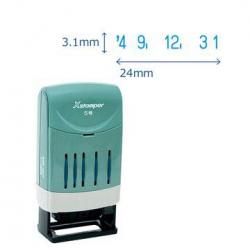 回転日付印 欧文日付 5号 藍色インキ