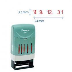 回転日付印 欧文日付 5号 赤インキ