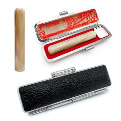 牛角色上　実印 10.5ミリ 黒ケース