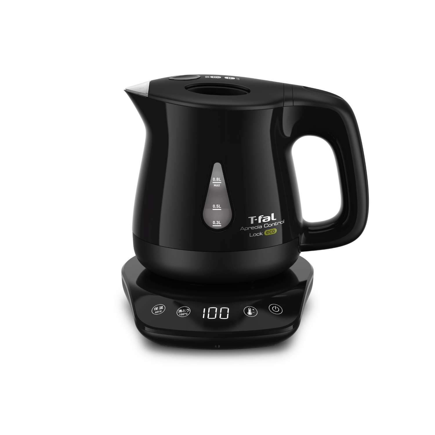 T-fal アプレシア ロック コントロ-ル エコ ブラック 0.8L 省スチーム 8段階温度コントロール_1