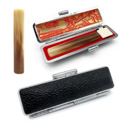 印鑑 牛角色並 実印 10.5ミリ 黒ケース