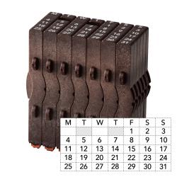 連結数字スタンプ 万年カレンダー 日本語・英語 万年カレンダー　英語