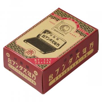 万年スタンプ台缶入りメモ 赤