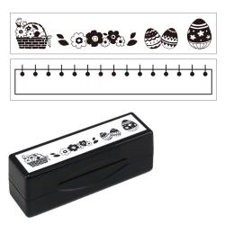 ファインカラースタンパー両面ラインスタンプ 7.花かごとメモ帳