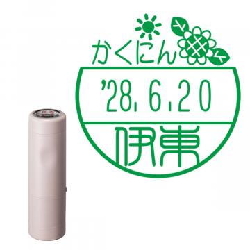 日付印 イラストデーターネームEX15号 キャップ式 サンドベージュ【別注品】 DC4