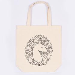 オリジナル塗り絵トートバッグ ユニコーン柄