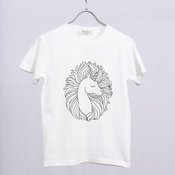 オリジナル塗り絵Tシャツ ユニコーン柄　XS