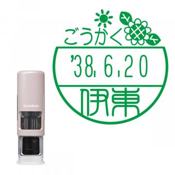 日付印 イラストデーターネームEX15号 キャップレス式 サンドベージュ【別注品】 DC3