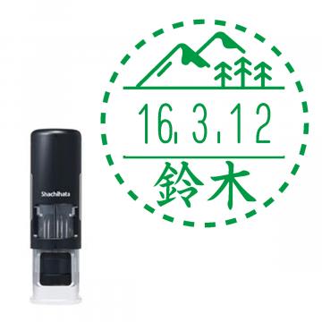 日付印 イラストデーターネームEX15号 キャップレス式 ブラック【別注品】 RP021