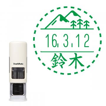 日付印 イラストデーターネームEX15号 キャップレス式 アイボリー【別注品】 RP021