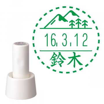 日付印 イラストデーターネームEX15号 スタンド式 アイボリー【別注品】 RP021