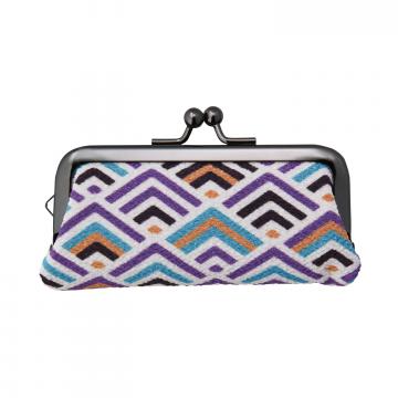 シャチハタ　印鑑ケース　お財布タイプ横入 15.菱青海波柄(青)