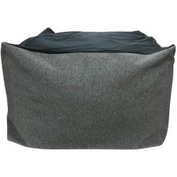 ビーズクッション キューブLサイズ 日本製 「座ればだれでもダメになるクッション・・・」 65×65×43cm スウェット ダークグレー