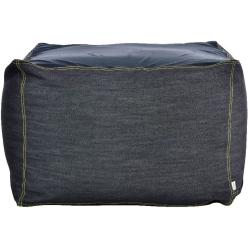 ビーズクッション キューブLサイズ 日本製 「座ればだれでもダメになるクッション・・・」 65×65×43cm デニム ネイビー 