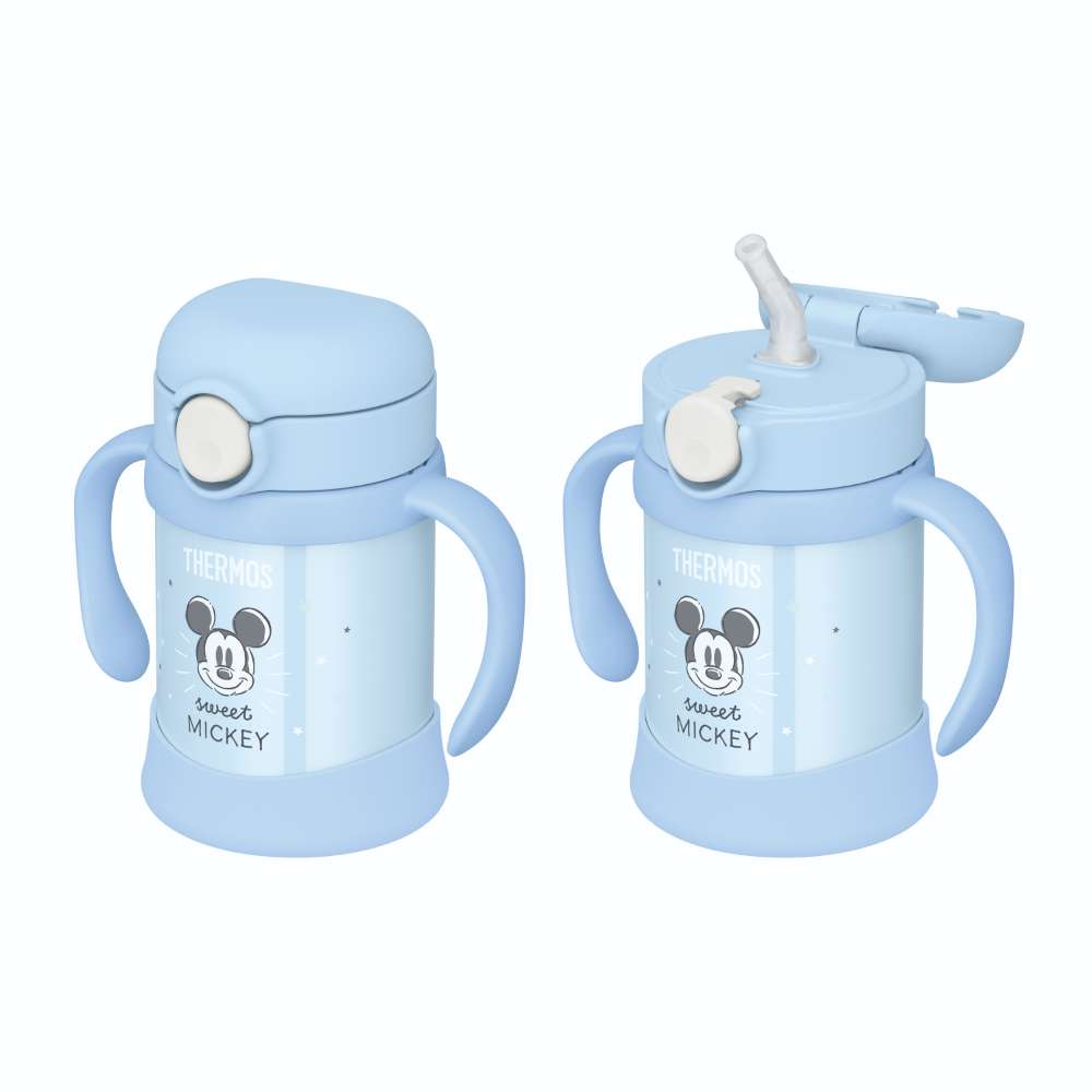 サーモス THERMOS まほうびんのベビーストローマグ 250ml 水筒 保冷専用 お手入れ簡単 ディズニー 交換用ストロー付_2