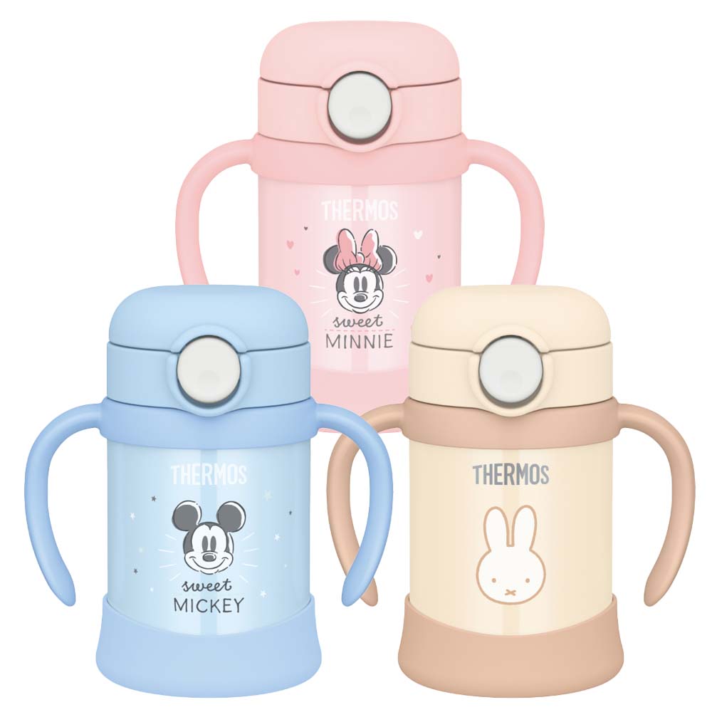 サーモス THERMOS まほうびんのベビーストローマグ 250ml 水筒 保冷専用 お手入れ簡単 ディズニー 交換用ストロー付_1