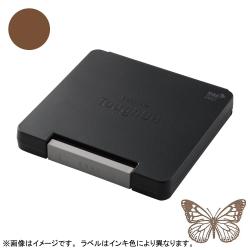 シャチハタ　スタンプ台 タフダ　記念スタンプ用 栗色(くりいろ)