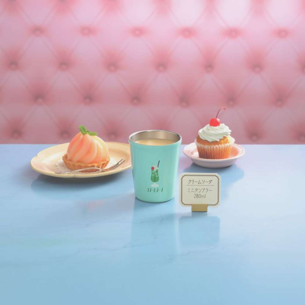 レトル オフィスマグ マグカップ 250ml クリームソーダ 蓋付 真空断熱 保温 保冷 タンブラー ハンドル付き_7