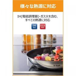 ティファール T-fal 片手鍋 取っ手付き オプティスペースIH ステンレス ソースパン_2
