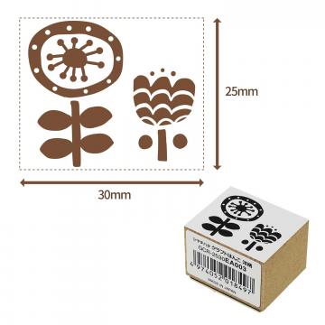 シャチハタ クラフトはんこ 洋柄 洋柄 25×30mm 003