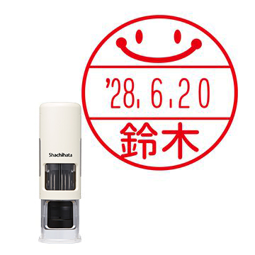 日付印 イラストデーターネームEX15号 キャップレス式 アイボリー【別注品】 NB