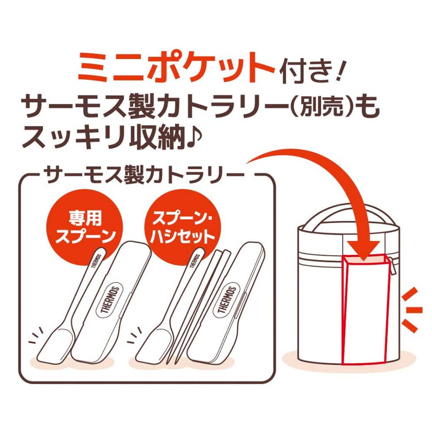 THERMOS スープジャーポーチ 0.25L以上～0.4L以下 スープジャー専用