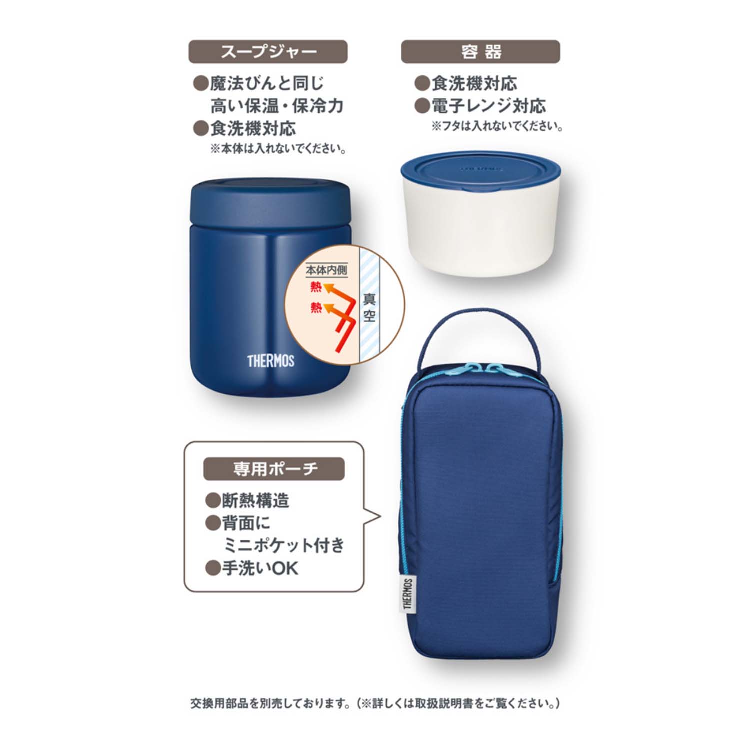 THERMOS 真空断熱スープランチセット 300ml スープジャー・専用ポーチ_2