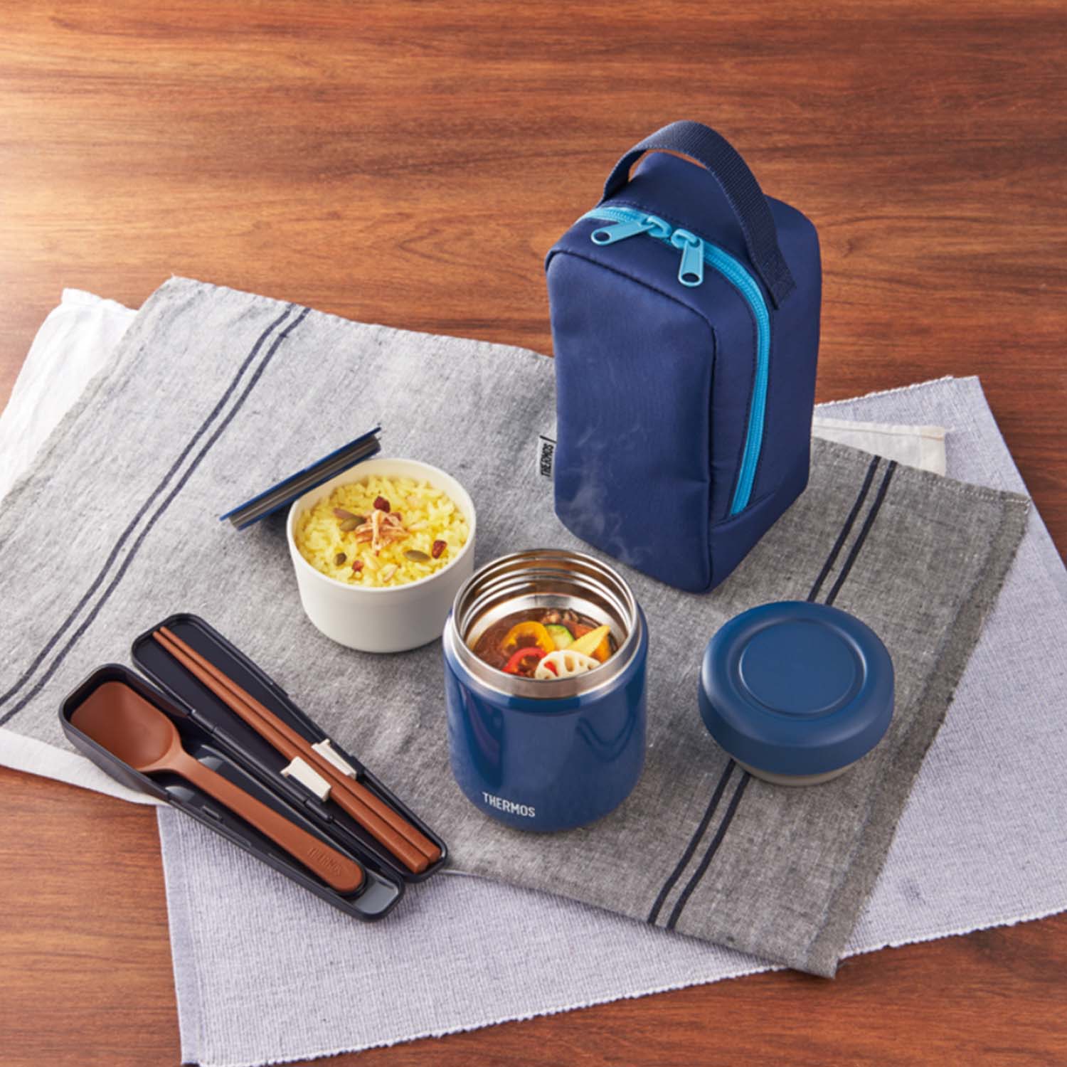 THERMOS 真空断熱スープランチセット 300ml スープジャー・専用ポーチ