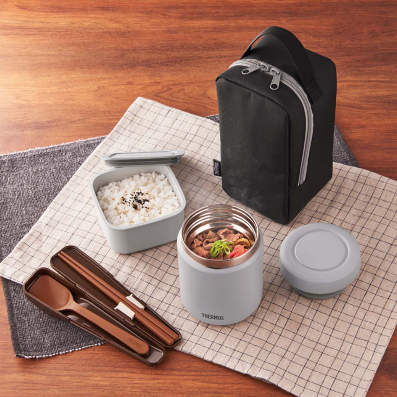 サーモス THERMOS 真空断熱スープランチセット  400ml スープジャー・専用ポーチ