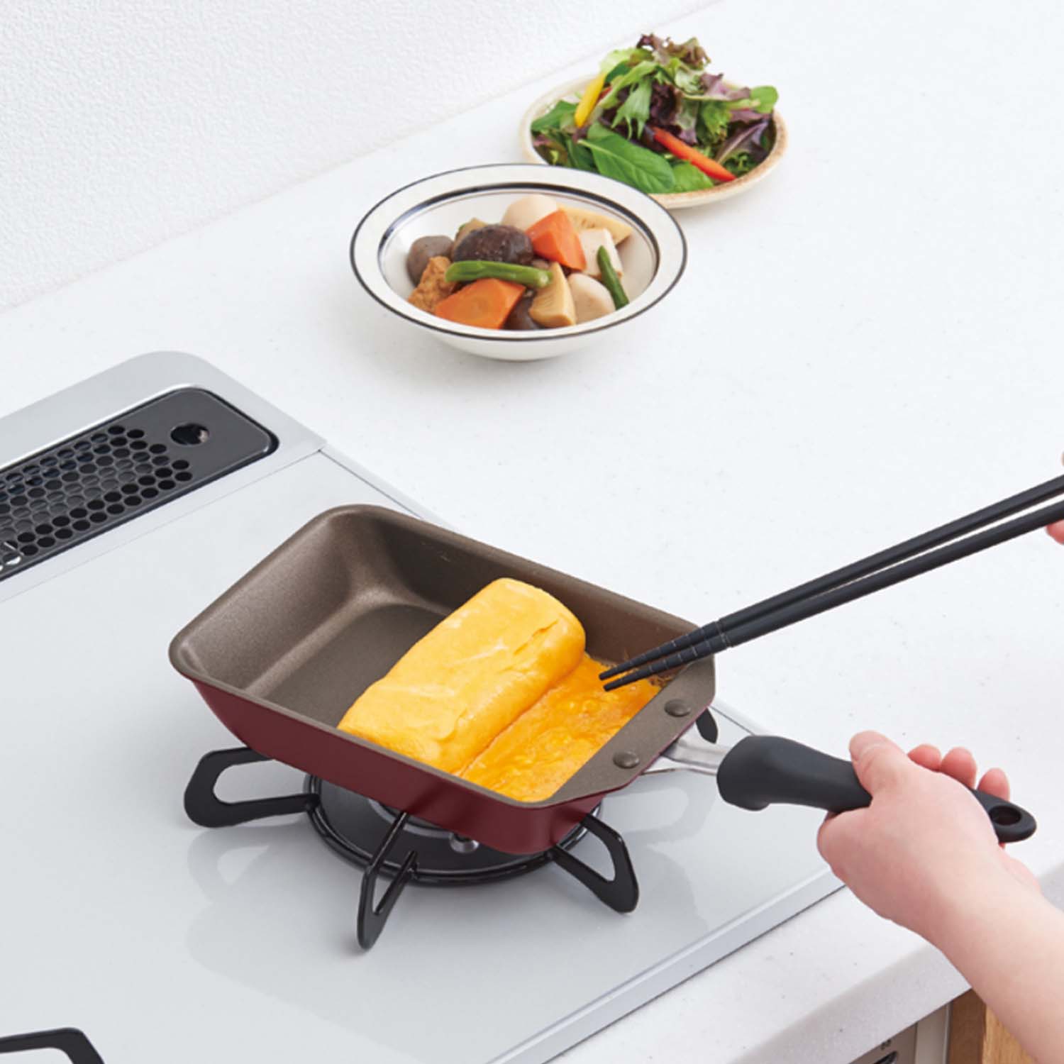 THERMOS デュラブルシリーズ玉子焼きフライパン ガス・HI対応 深型 14.5cm