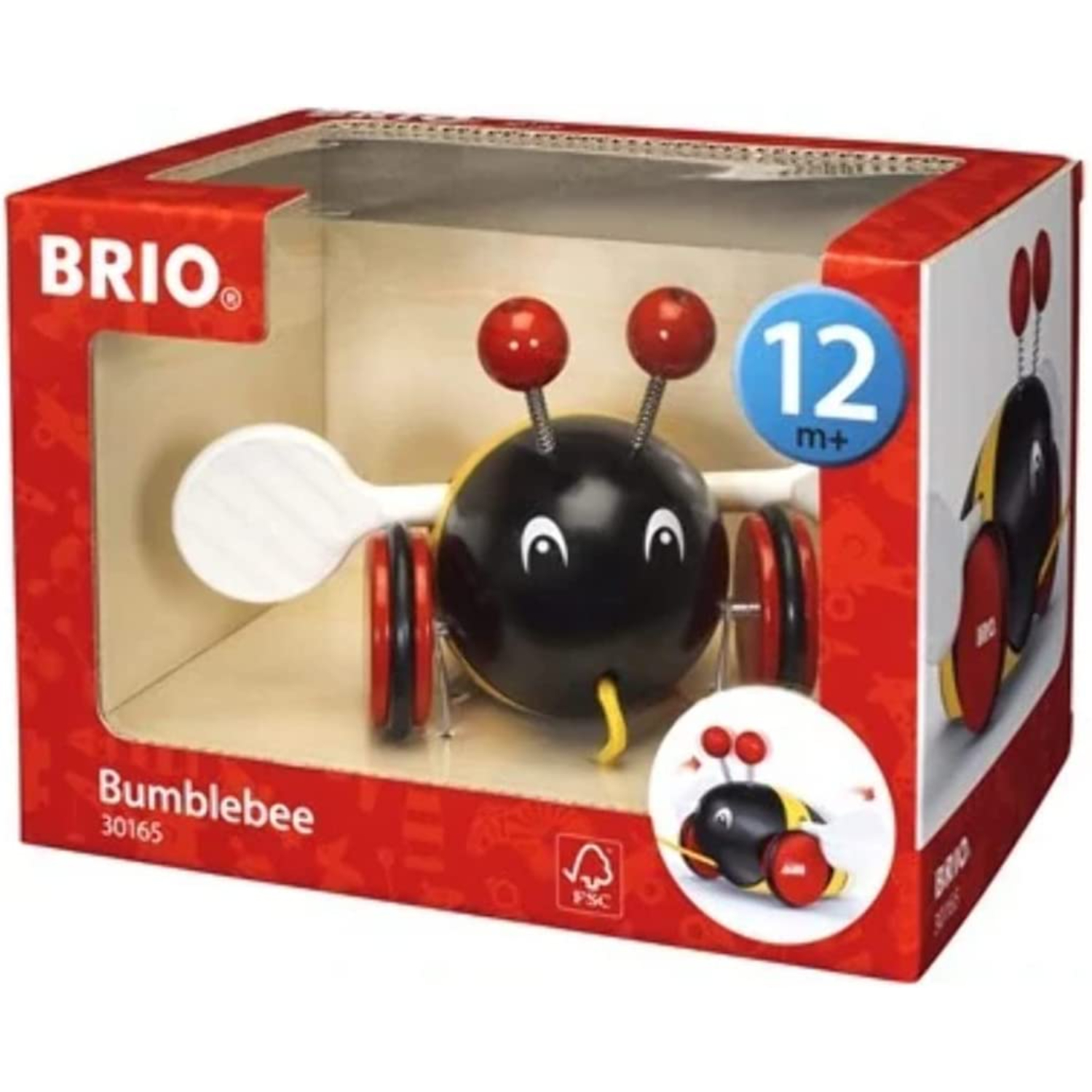 BRIO ブリオ プルトイ バンブルビー 対象年齢 1歳 引き車 引っ張る木製 知育玩具 正規輸入品
