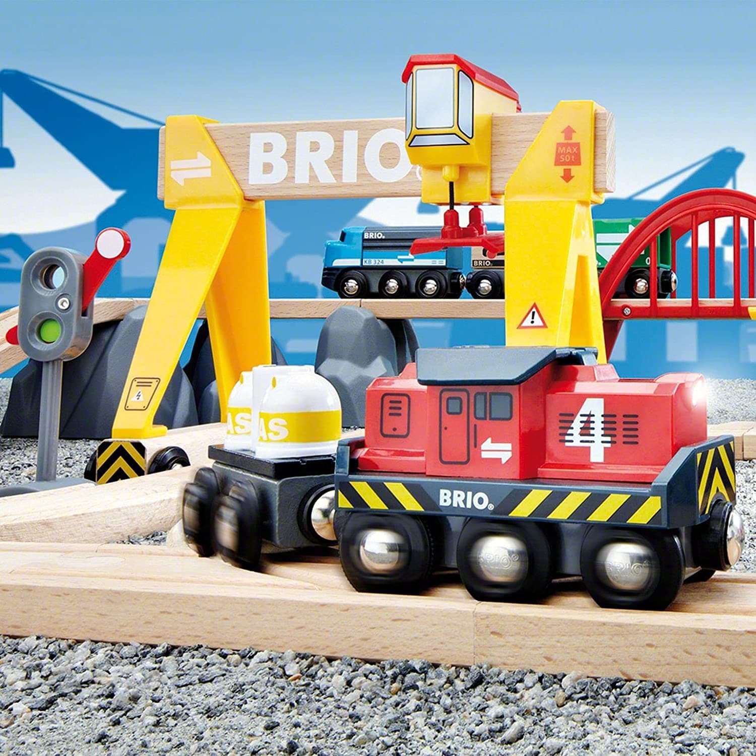 BRIO ブリオ WORLD カーゴレールデラックスセット 全54ピース レール 正規輸入品_4