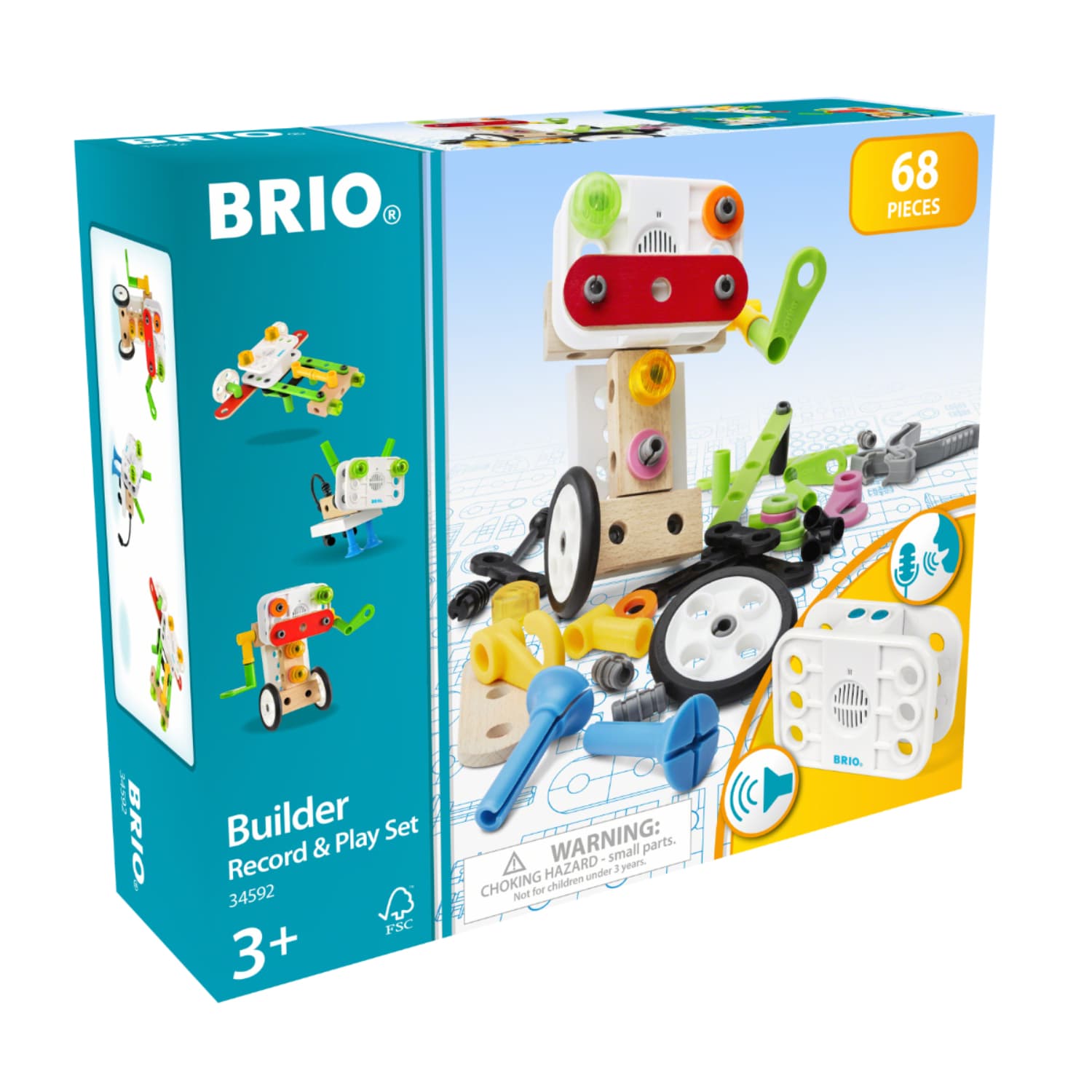 BRIO ブリオ ビルダー レコード&プレイセット 全68ピース 積み木 知育玩具 正規輸入品