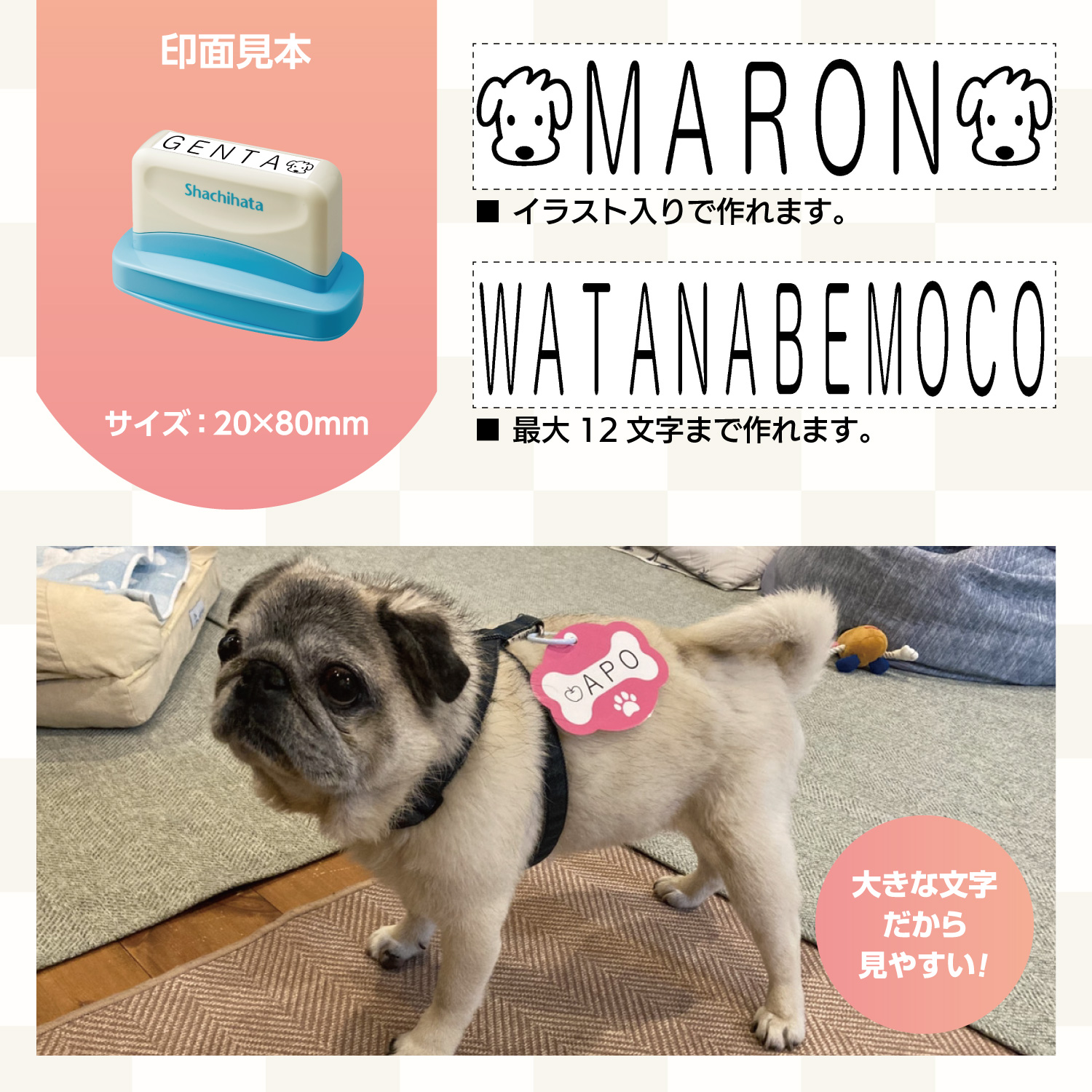 おなまえスタンプ ペット用【メールオーダー式】_3