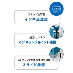 【電子帳簿保存法対応スタンプ・浸透印】組み合わせ印 0559号(5×59mm) ヨコ 【別注品】_4