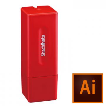 スクエアネーム12 別製 【データ入稿】 レッド