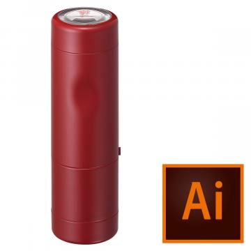 日付印 データーネームEX15号 キャップ式【データ入稿】 レッド