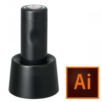 日付印 データーネームEX15号 スタンド式【データ入稿】 ブラック