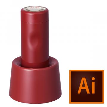 日付印 データーネームEX15号 スタンド式【データ入稿】 レッド