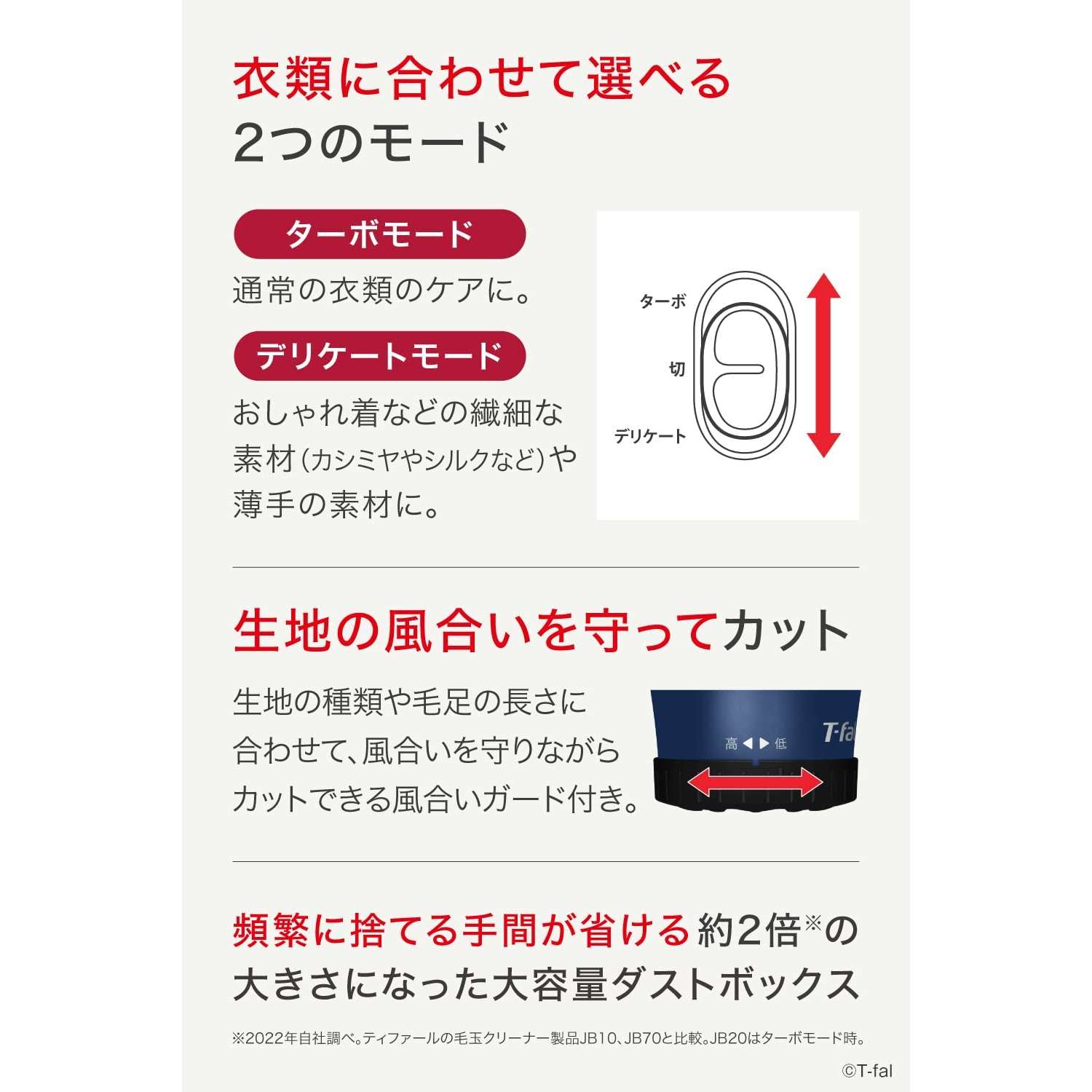 ティファール 毛玉取り器 乾電池式 毛玉クリーナー 3枚刃 デリケートモード搭載 電動 ブルー_4