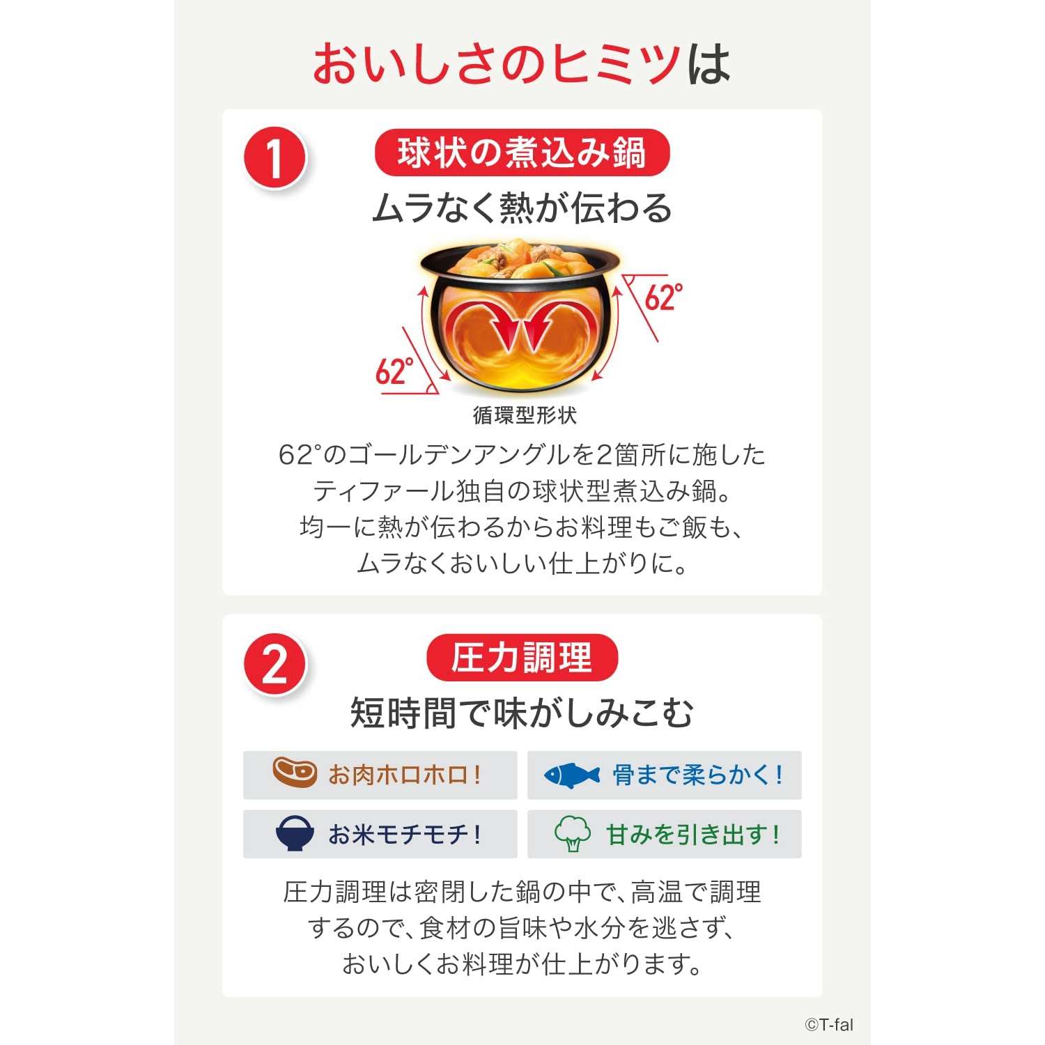ティファール 電気圧力鍋 無水調理 3L 2～4人用 1台16役 ラクラ・クッカー プラス