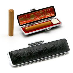 柘　認印 13.5ミリ｜印鑑 黒ケース